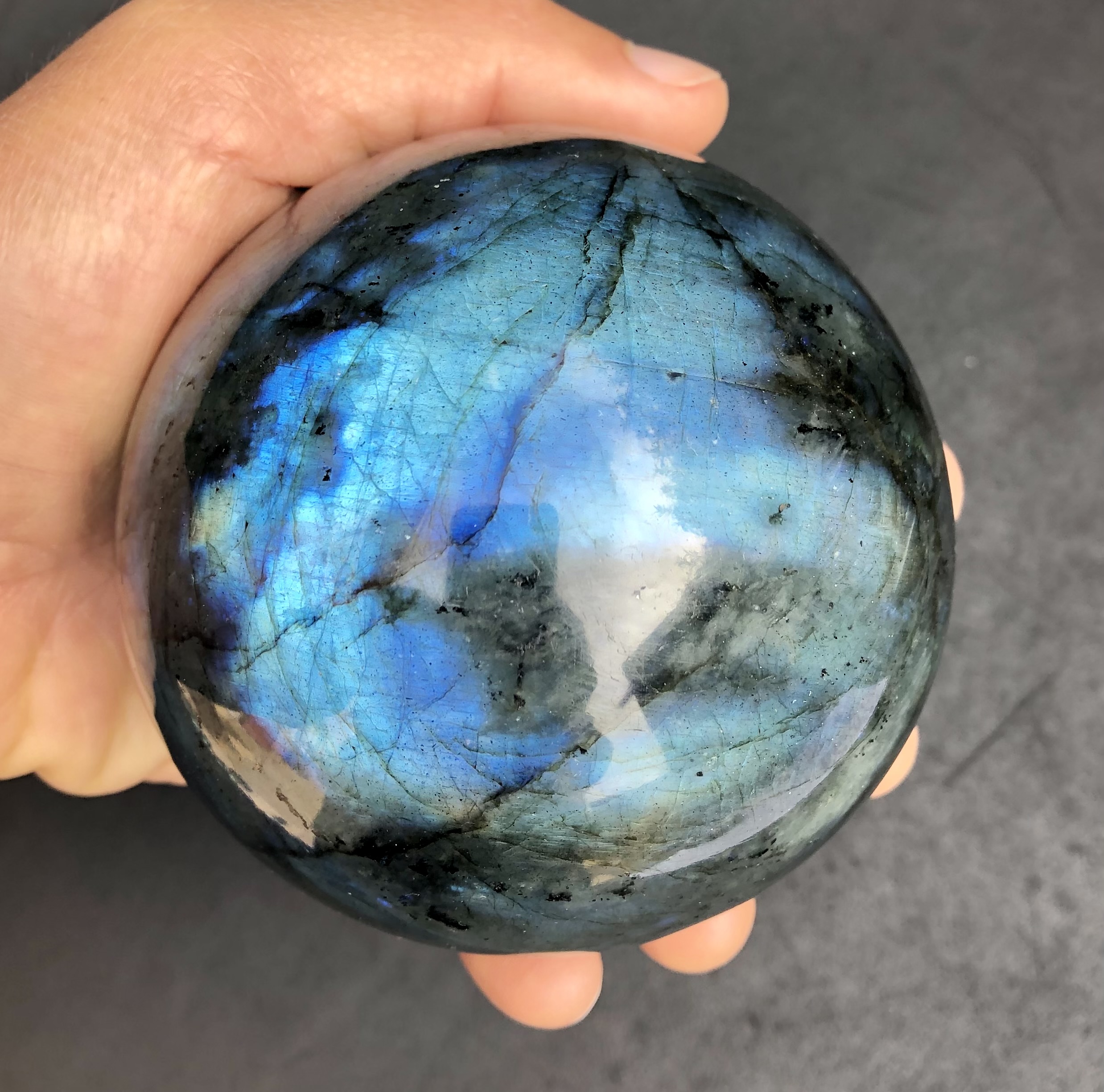 Blue Labradorite Sphere 3.44 inches - Image 7