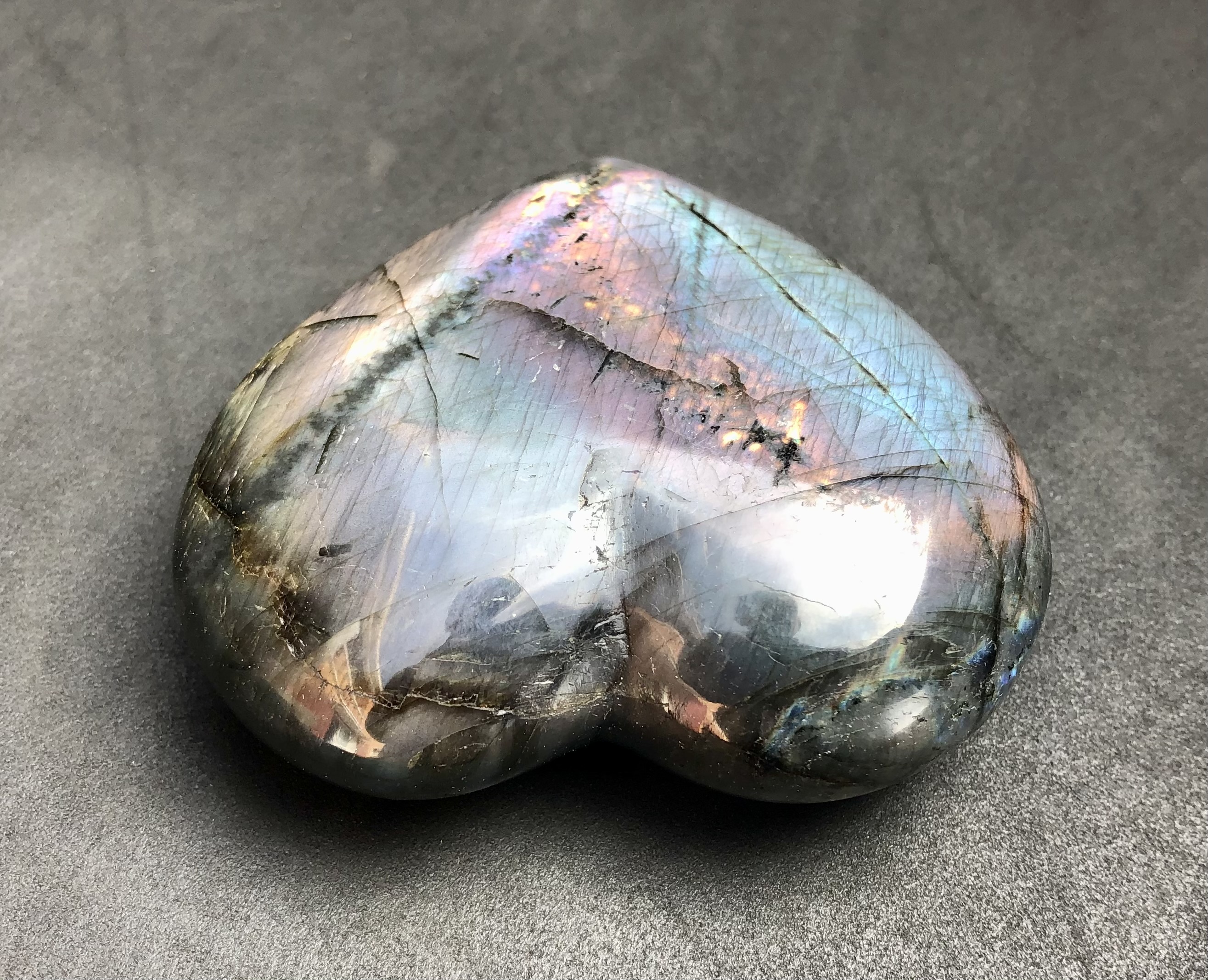 Labradorite Rainbow heart 2.98 inches - Image 9
