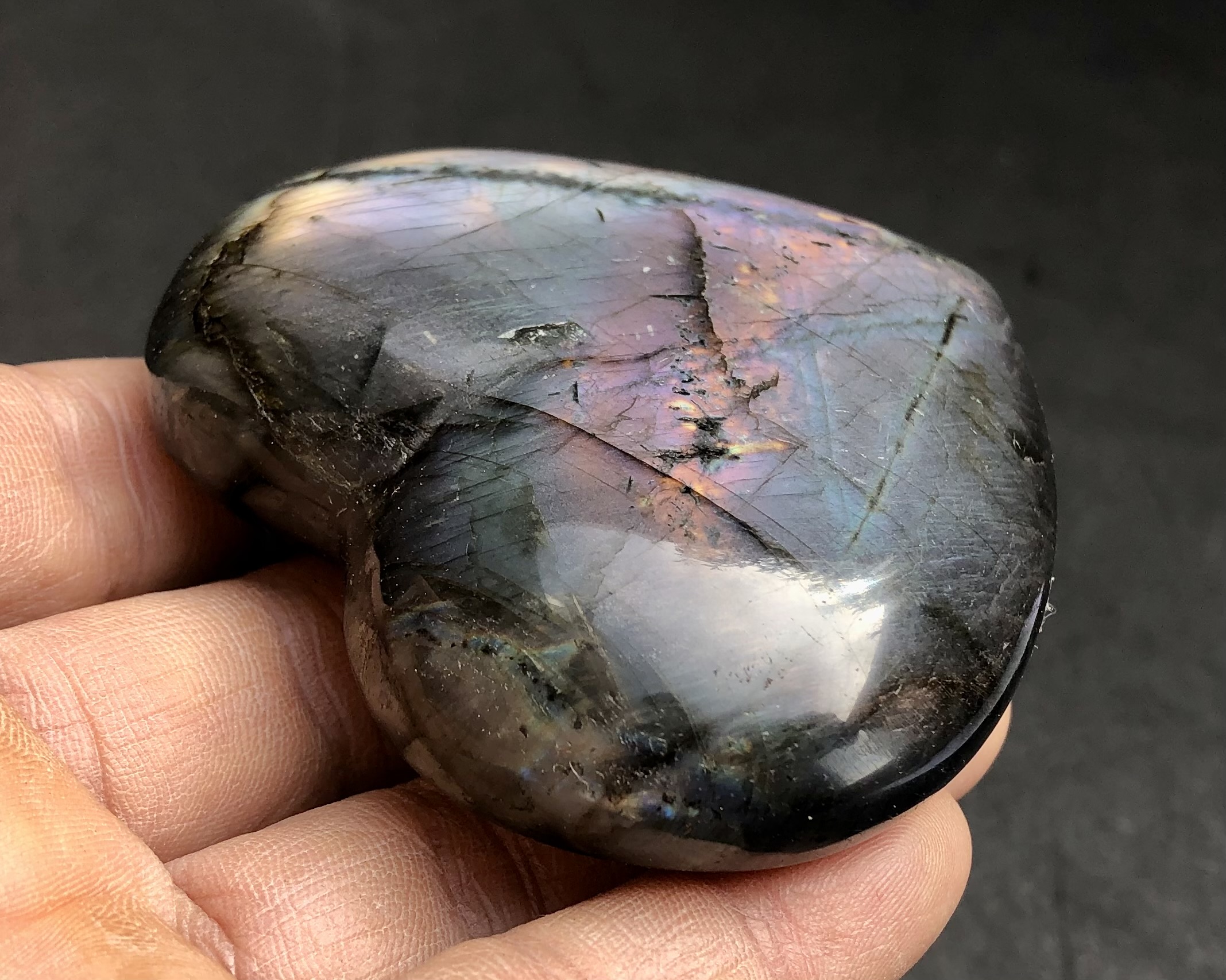 Labradorite Rainbow heart 2.98 inches - Image 10