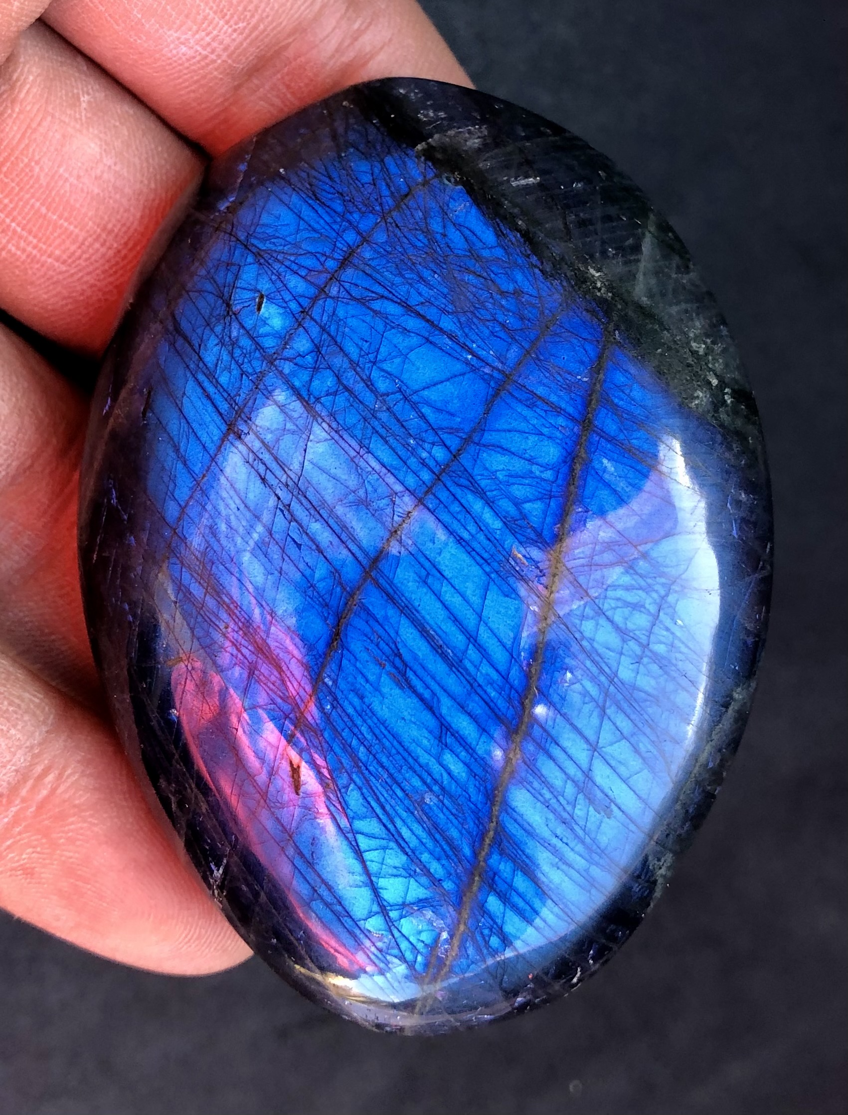 Deep Blue Labradorite Pebble 4.76 oz - Image 2