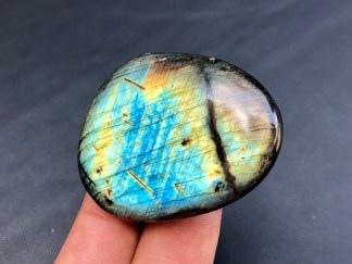 Blue-Orange-Yellow Labradorite Pebble 1.76 oz