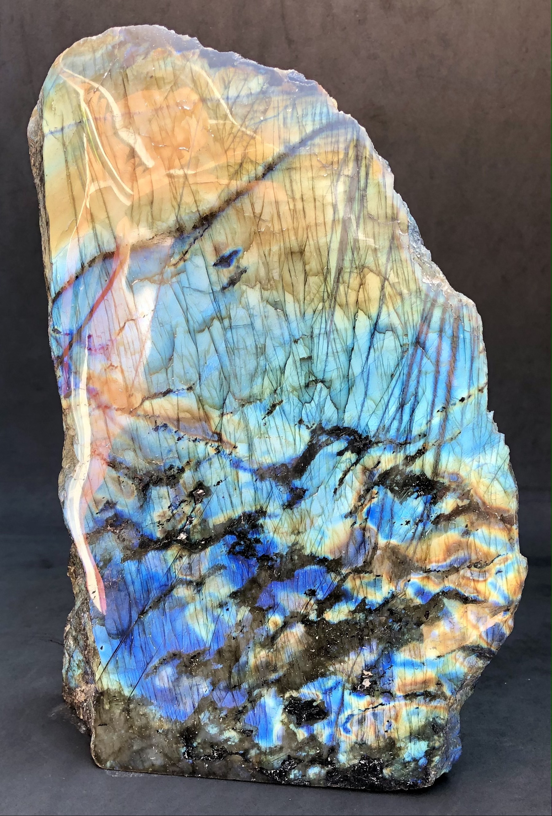 Multicolor One Side Polished Labradorite Free Form 9.33 Lb - Image 6