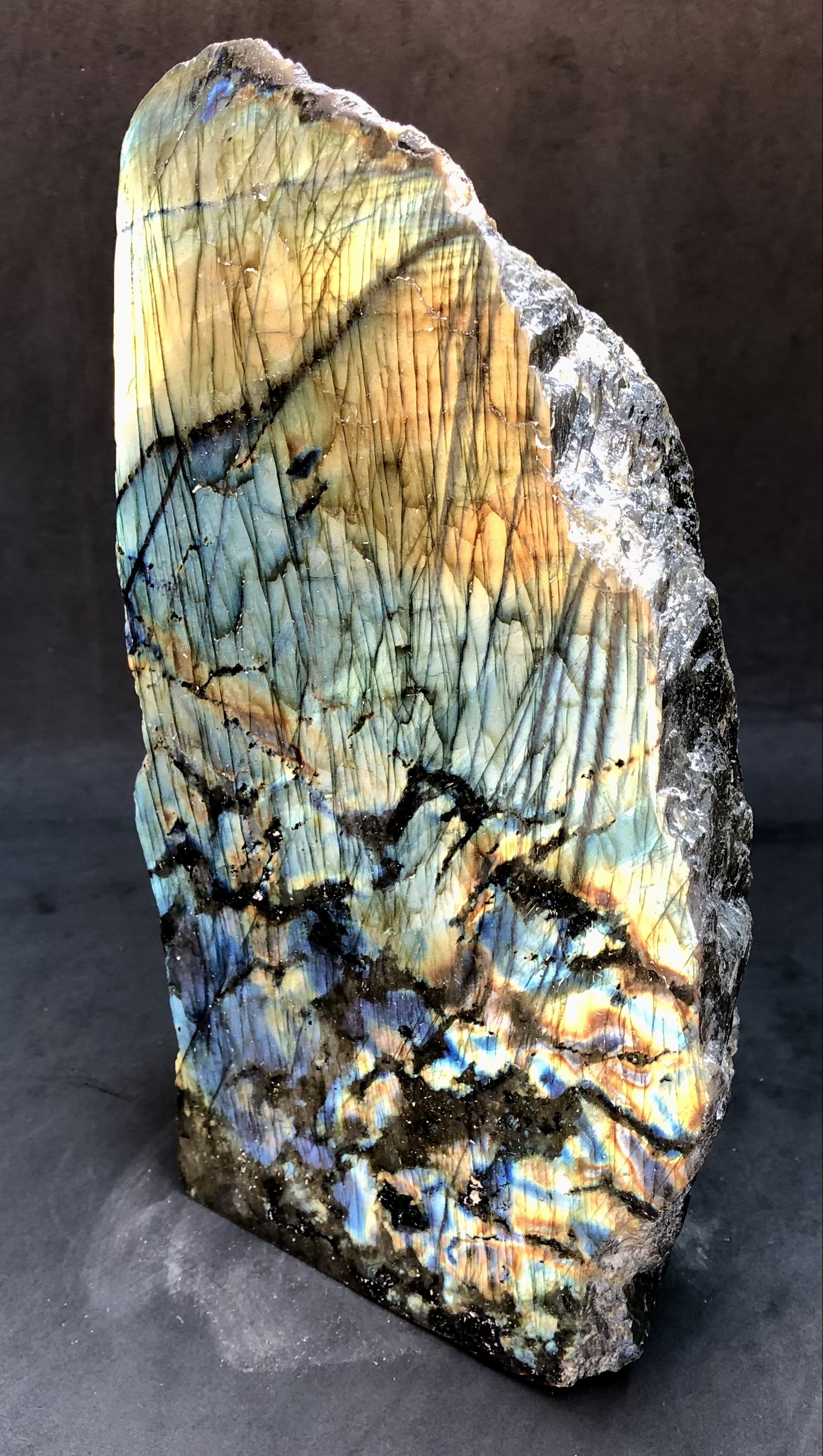 Multicolor One Side Polished Labradorite Free Form 9.33 Lb - Image 8