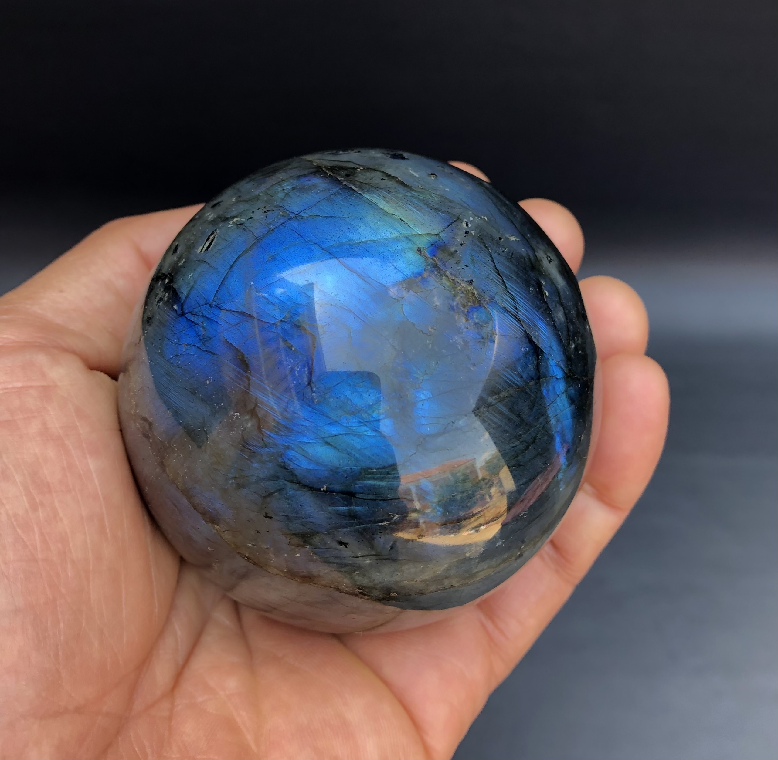 Mixed Blue Labradorite Sphere 2.76in