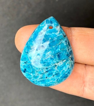 Vibrant Blue Apatite Pendant
