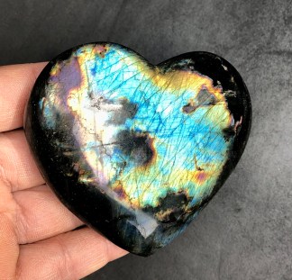 Multicolor Labradorite Heart 3.29 inches