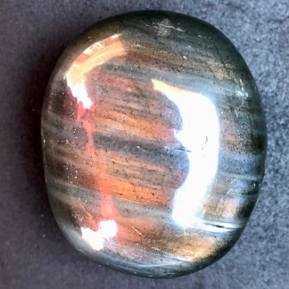 Striped Rose Gold Labradorite Pebble 1.23 oz
