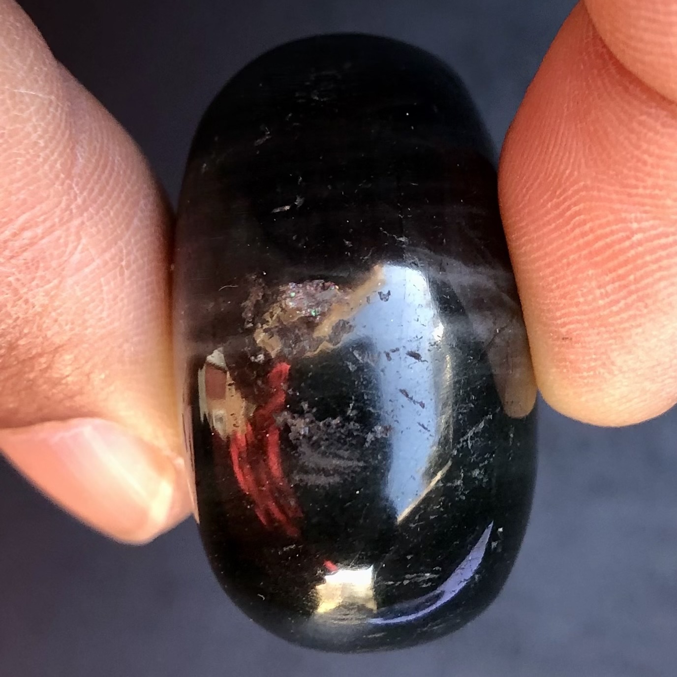 Striped Rose Gold Labradorite Pebble 1.23 oz - Image 2