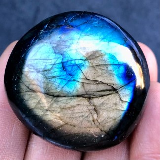 Azure-Gold Labradorite Palm Stone 2.36 oz